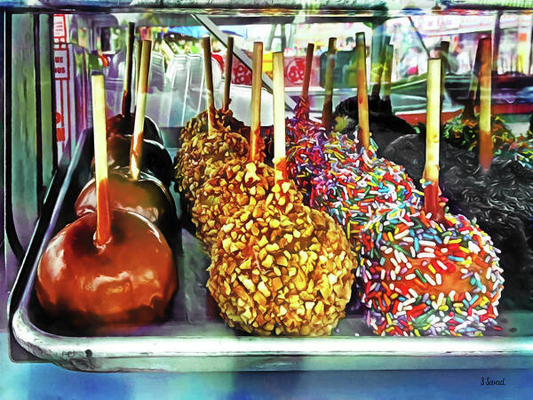 Fair Poster featuring the photograph Caramel Apples With Sprinkles and Nuts by Susan Savad