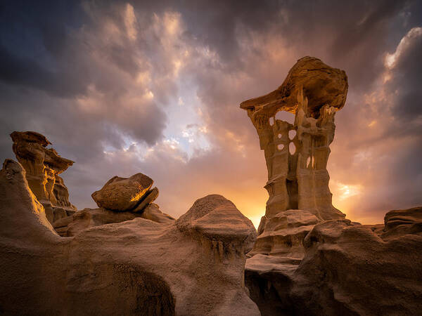 Sunset Poster featuring the photograph Chaco Altar by Peter Boehringer