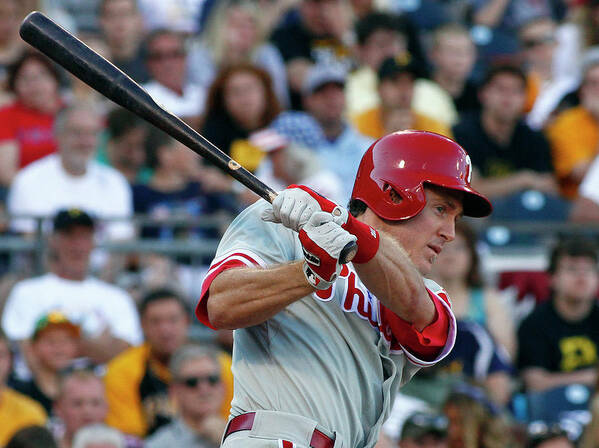 Professional Sport Poster featuring the photograph Chase Utley by Justin K. Aller