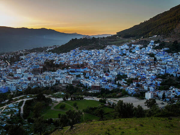Chefchaouen Poster featuring the photograph Chefchaouen Medina - The Blue City of Morocco by Pak Hong