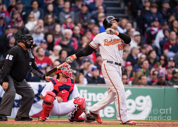 Ninth Inning Poster featuring the photograph Chris Davis by Michael Ivins/boston Red Sox