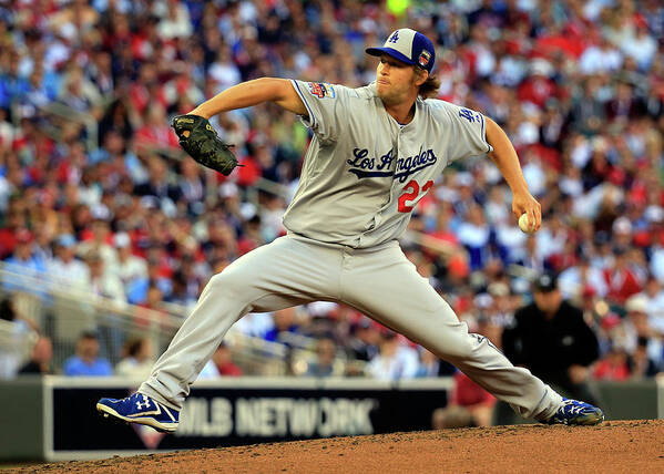 Clayton Kershaw Poster featuring the photograph Clayton Kershaw by Rob Carr