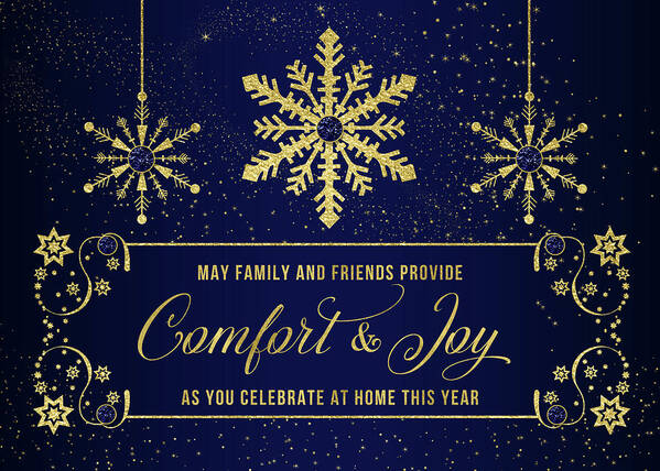 Christmas Poster featuring the digital art Comfort and Joy Celebrate at Home by Doreen Erhardt