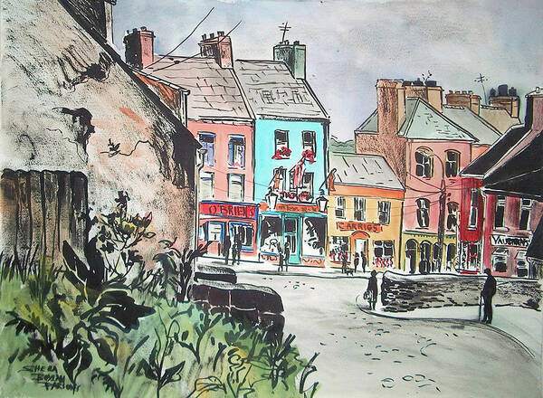 Parsons Poster featuring the painting County Clare, Ennistymon Village by Sheila Parsons