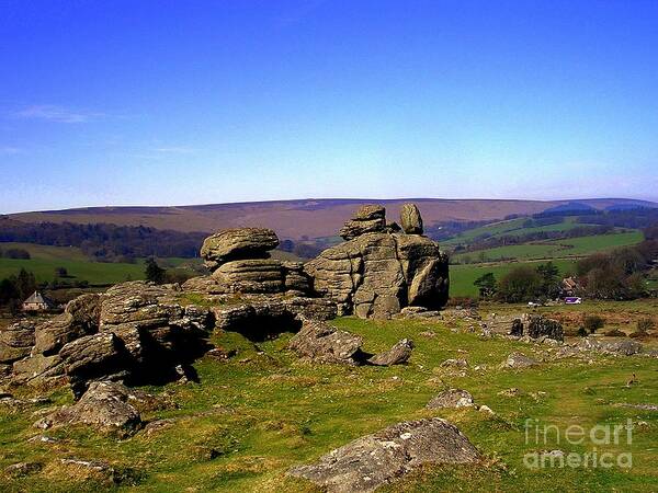 Dartmoor Poster featuring the photograph Dartmoor National Park by Lesley Evered