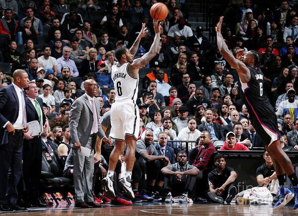 Sean Kilpatrick Poster featuring the photograph Deandre Jordan and Sean Kilpatrick by Nathaniel S. Butler