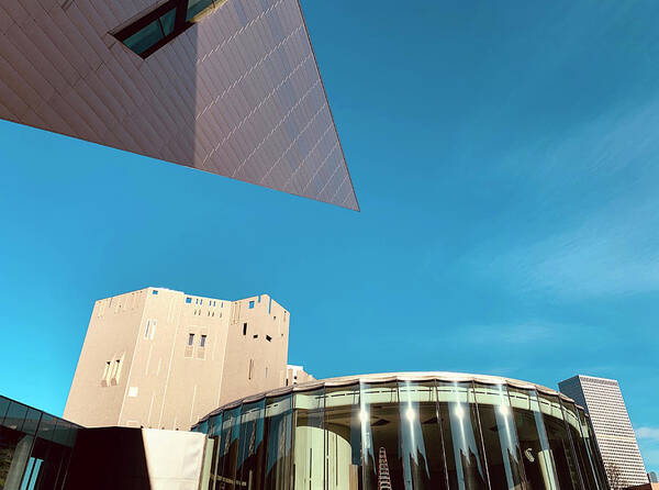 New Poster featuring the photograph Denver Art Museum x 3 by Marilyn Hunt