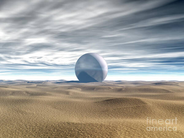 Desert Poster featuring the digital art Desert Sphere by Phil Perkins