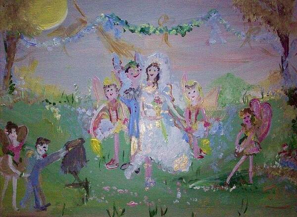 Fairy Poster featuring the painting Fairy Wedding by Judith Desrosiers