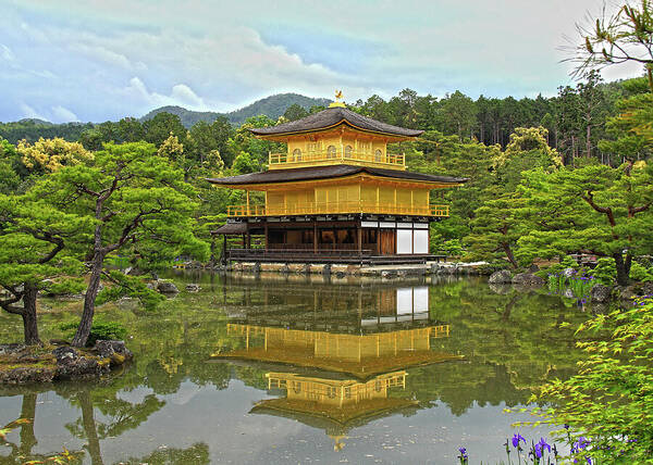 Golden Pavilion Poster featuring the photograph Golden Pavilion - Kyoto, Japan by Richard Krebs