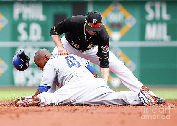 Second Inning Poster featuring the photograph Howie Kendrick and Neil Walker by Jared Wickerham
