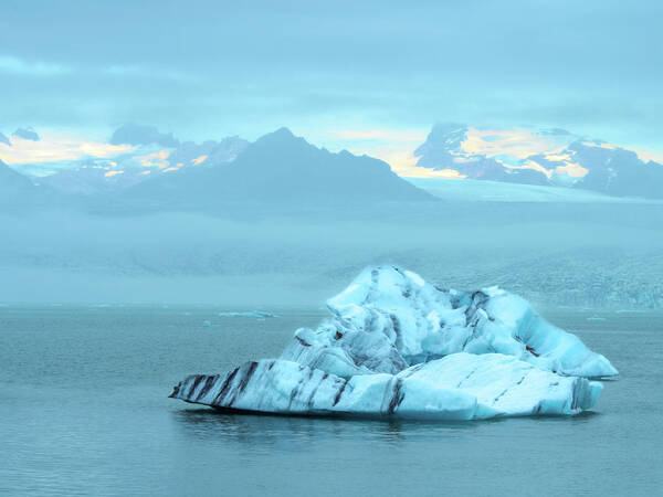 Landscape Poster featuring the photograph Iceberg in Jokulsarlon Lagoon by Kristia Adams