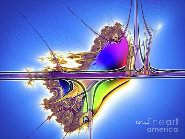 Abstracts Poster featuring the digital art Imagination Artistry 3 by DB Hayes