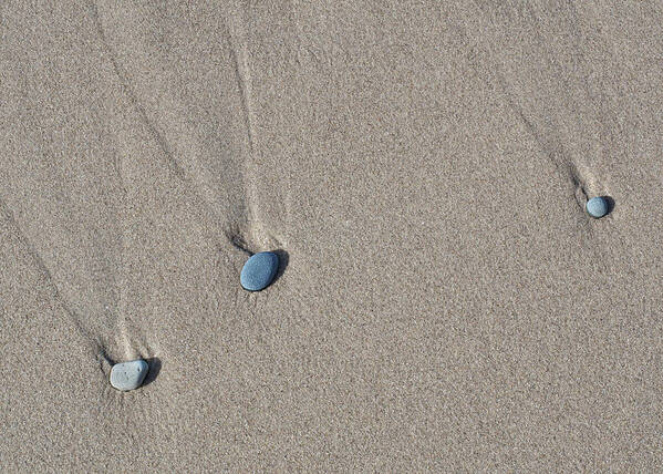 Beach Pebbles Poster featuring the photograph Imprints of Waves by Kathi Mirto