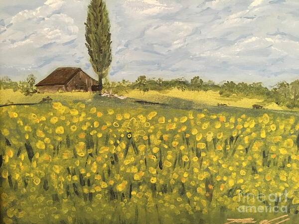 Countryside Poster featuring the painting In the Meadow by Debora Sanders