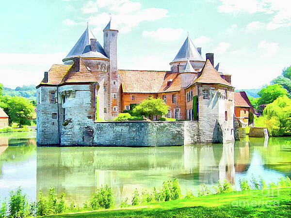 Europe Poster featuring the digital art Incredible Chateau d'Olhain by Joseph Hendrix