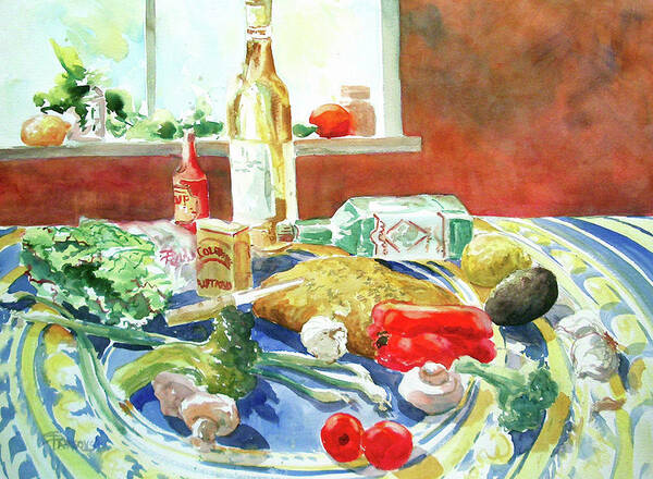 Parsons Poster featuring the painting Italian Salad - Tabletop Series #2 by Sheila Parsons