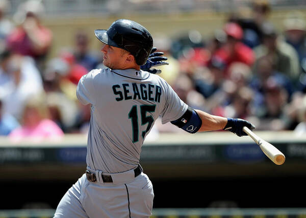 American League Baseball Poster featuring the photograph Kyle Seager by Hannah Foslien