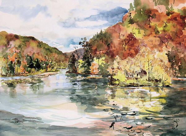 Parsons Poster featuring the painting Lake Leatherwood by Sheila Parsons