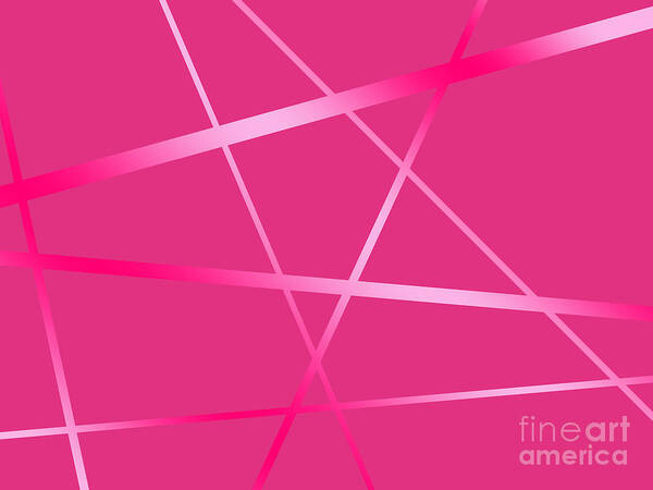 Pink Poster featuring the photograph Light pink geometric lines on pink by Amanda Mohler