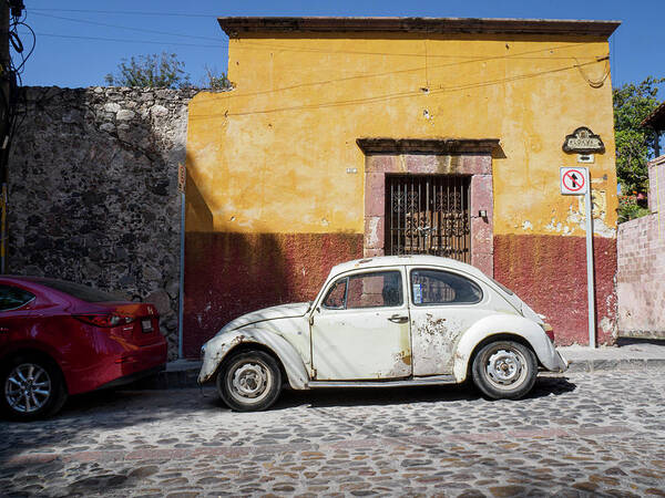 Volkswagen Poster featuring the photograph Mexican Volkswagen Beetle by Mary Lee Dereske