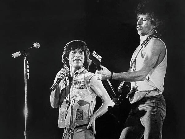 Mick Poster featuring the photograph Mick and Keith by Robert Dann