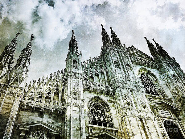 Milan Cathedral Poster featuring the photograph Milan Duomo by Ramona Matei