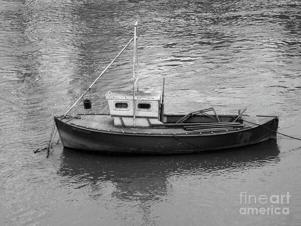 Tugboat Poster featuring the photograph Monochrome picture of a tugboat by Pics By Tony