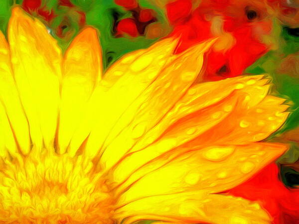 Coreopsis Poster featuring the digital art Morning Bloom by Susan Hope Finley
