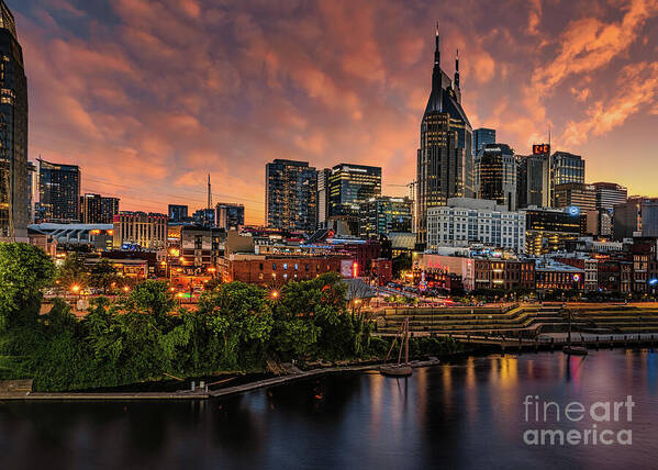 Nashville Poster featuring the photograph Nashville Lights by Shelia Hunt