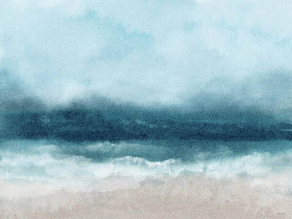 Coastal Poster featuring the mixed media Ocean Mist- Art by Linda Woods by Linda Woods