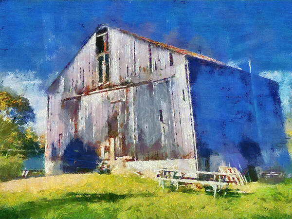 Barn Poster featuring the mixed media Old Barn by Christopher Reed