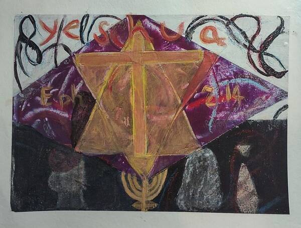 Star Of David Poster featuring the painting One New Man by Suzanne Berthier