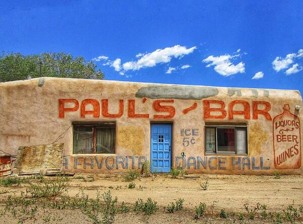 Bar Poster featuring the photograph Pauls Bar by Gia Marie Houck