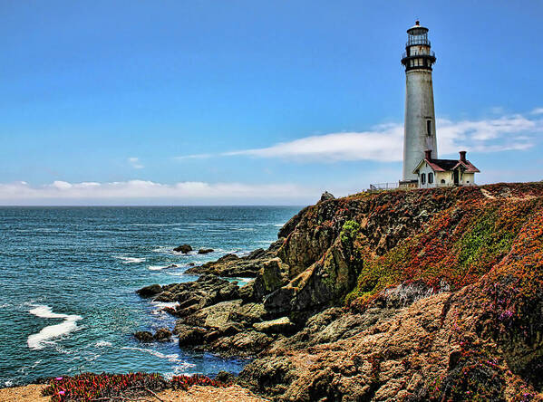 Pigeon Point Lighthouse Poster featuring the photograph Pigeon Point Lighthouse by Judy Vincent