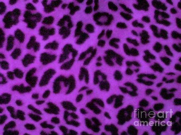 Purple Poster featuring the digital art Purple Cheetah by Kari Myres