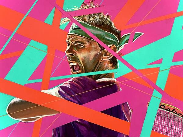 Rafael Nadal Poster featuring the painting Rafael Nadal by Joel Tesch