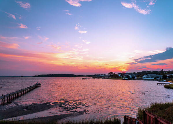 Sunset Poster featuring the photograph Rehoboth Bay August Sunset by Jason Fink