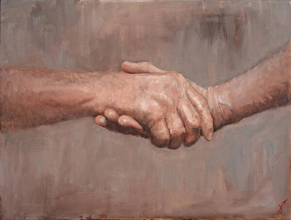 Hands Poster featuring the painting Restoration by Christy Sawyer