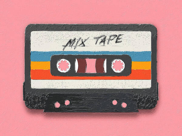 Retro Cassettes Audio Tapes Vintage Retro Music Record Painting 1980s Mix  Tape Poster by Tony Rubino - Fine Art America