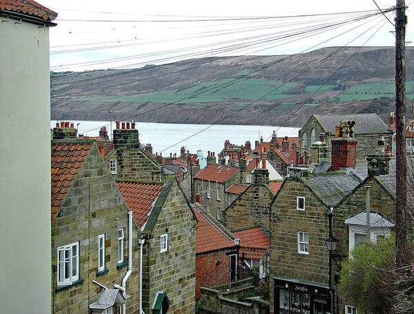 Outdoors Poster featuring the photograph Rooftops, Robin Hood's Bay by Rod Johnson