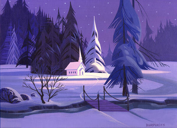 Michael Humphries Poster featuring the painting Silent Night by Michael Humphries