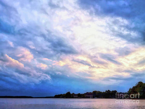 Lake Poster featuring the photograph Spectacular Clouds at Lake Norman by Amy Dundon