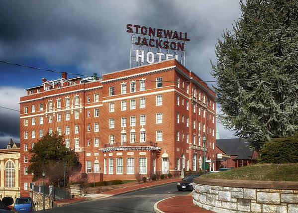 Staunton Poster featuring the photograph Stonewall Jackson Hotel - Staunton Virginia by Susan Rissi Tregoning