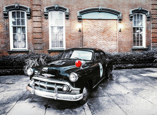 Savannah Poster featuring the photograph Surroundings - Old Georgia Police Car by Chris Andruskiewicz