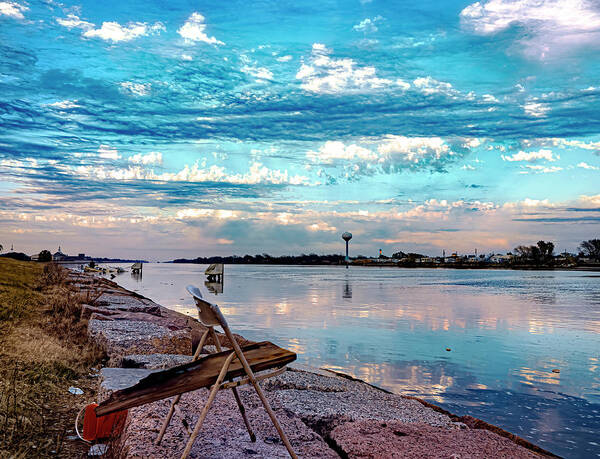 Clouds Poster featuring the photograph The Chair by Jerry Connally