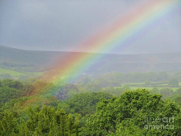 Rainbow Poster featuring the photograph The End Of The Rainbow by Lesley Evered