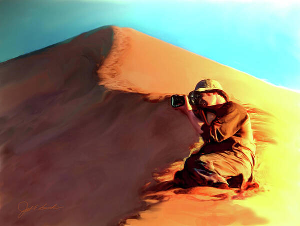 Sand Dune Poster featuring the painting The Explorer by Joel Smith