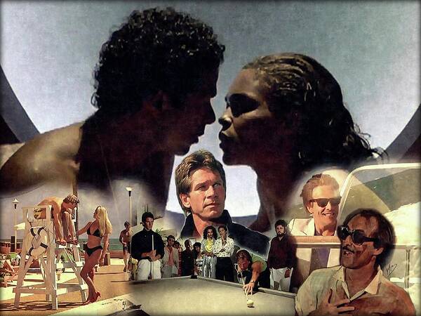 Miami Vice Poster featuring the digital art The Great McCarthy by Mark Baranowski