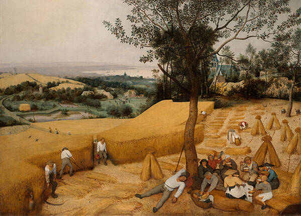 Netherlandish Painters Poster featuring the painting The Harvesters, 1565 by Pieter Bruegel the Elder